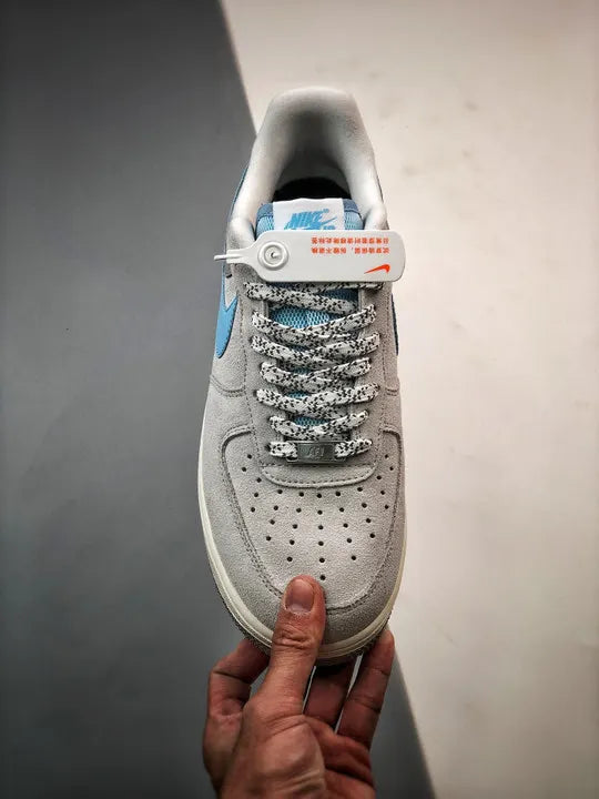 Nike AF1 Grey Blue Suede - Hình 6