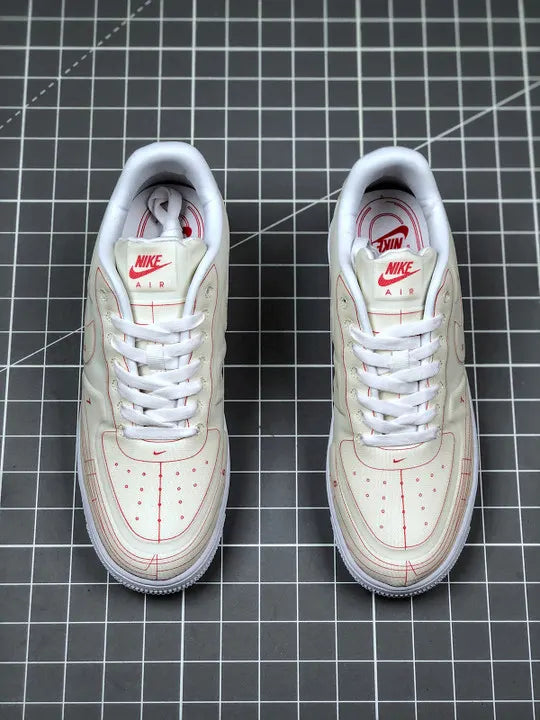 Nike AF1 Blueprint White Red - Hình 5