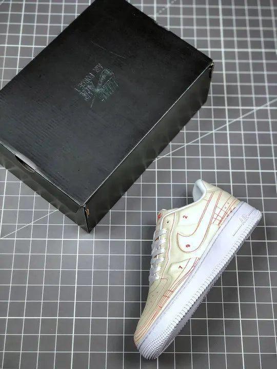 Nike AF1 Blueprint White Red - Hình 3