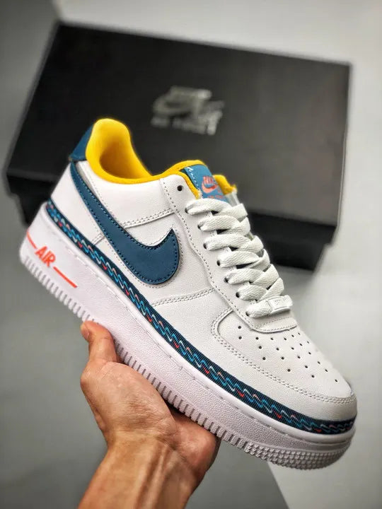 men Nike Air Force 1 White Teal - Hình 3