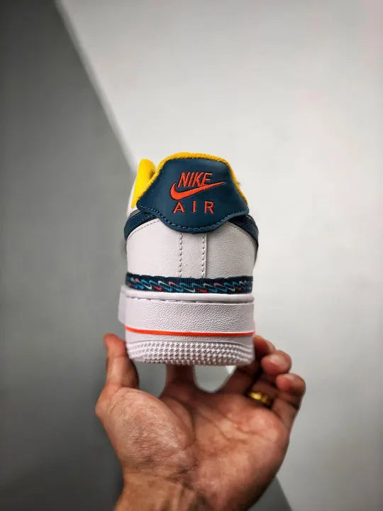men Nike Air Force 1 White Teal - Hình 6