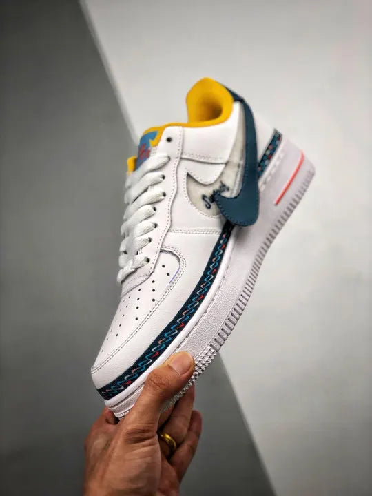 men Nike Air Force 1 White Teal - Hình 5