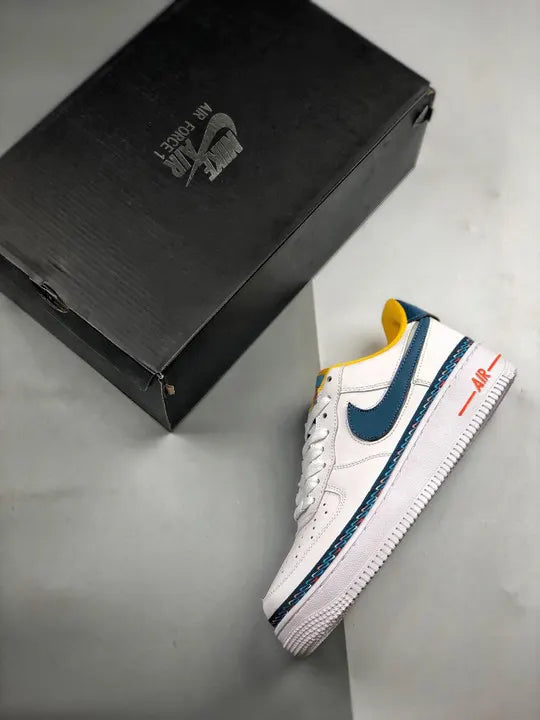 men Nike Air Force 1 White Teal - Hình 2