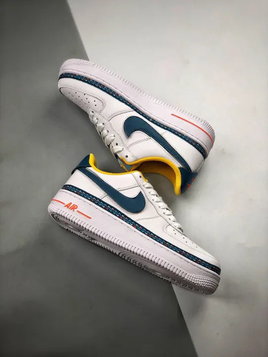 men Nike Air Force 1 White Teal - Hình 8