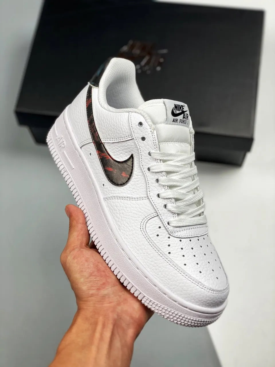 Nike Air Force 1 White Reptile Swoosh