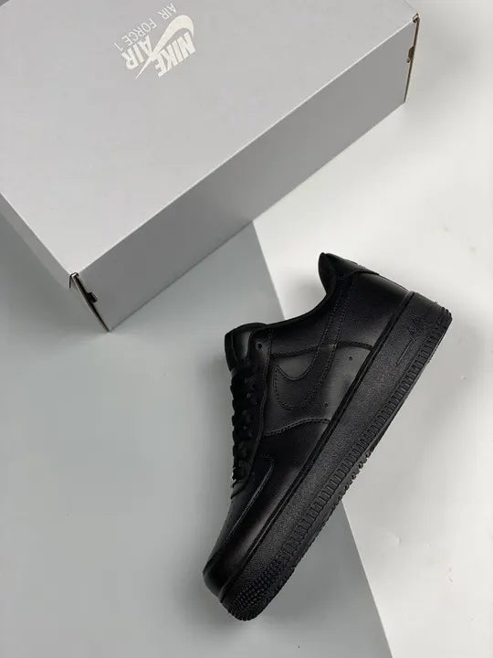 Nike Air Force 1 Black Leather - Hình 2