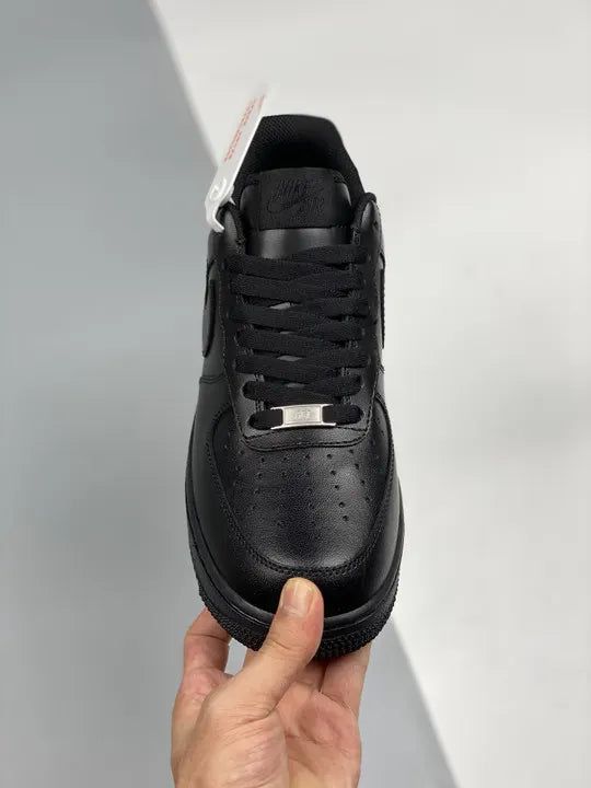 Nike Air Force 1 Black Leather - Hình 5