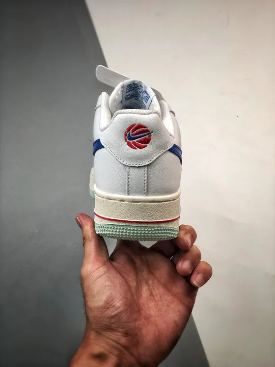 retro Nike Air Force 1 White Blue - Hình 6