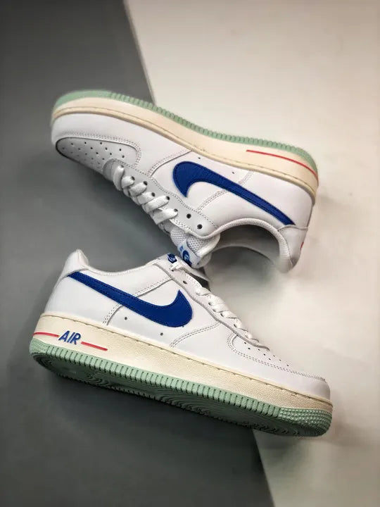 retro Nike Air Force 1 White Blue - Hình 2