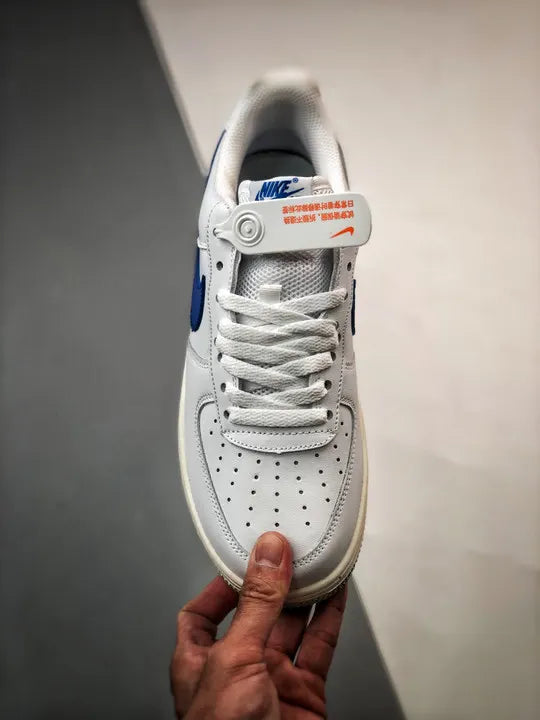 retro Nike Air Force 1 White Blue - Hình 4