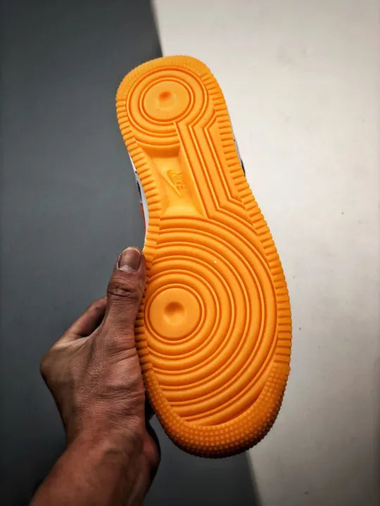 Nike White Orange Air Force 1 - Hình 7
