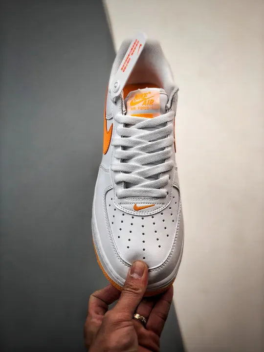 Nike White Orange Air Force 1 - Hình 6