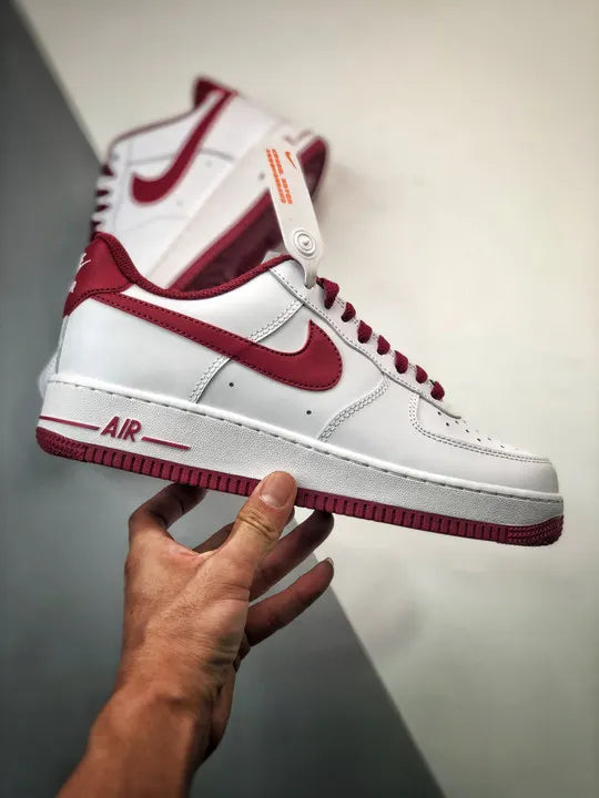 Air Force 1 White Burgundy - Hình 2