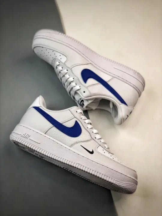 low Nike Air Force 1 White Blue - Hình 4