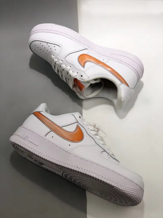 Nike Air Force 1 White Orange - Hình 4