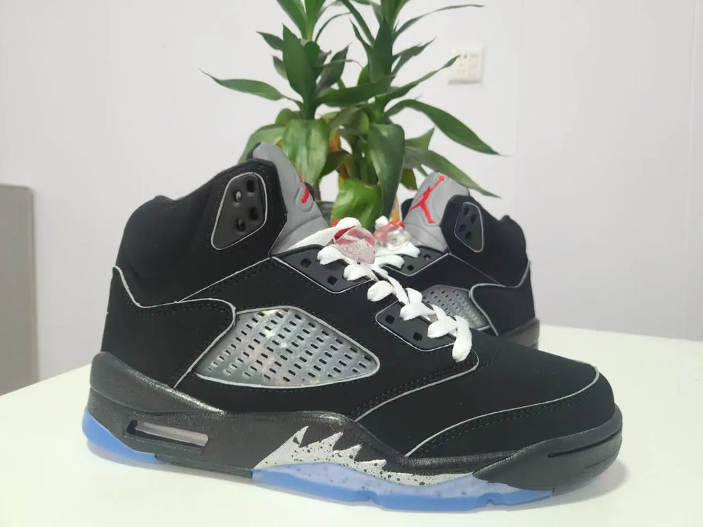 icy Air Jordan 5 Black Stealth