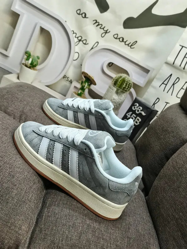 retro Adidas Campus 80s Grey Suede - Hình 5