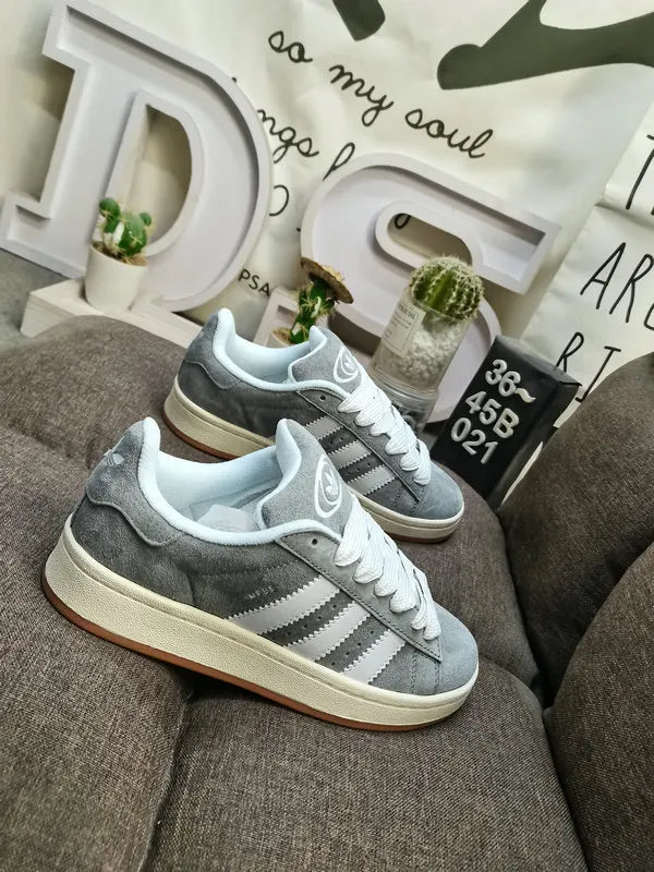 retro Adidas Campus 80s Grey Suede - Hình 3