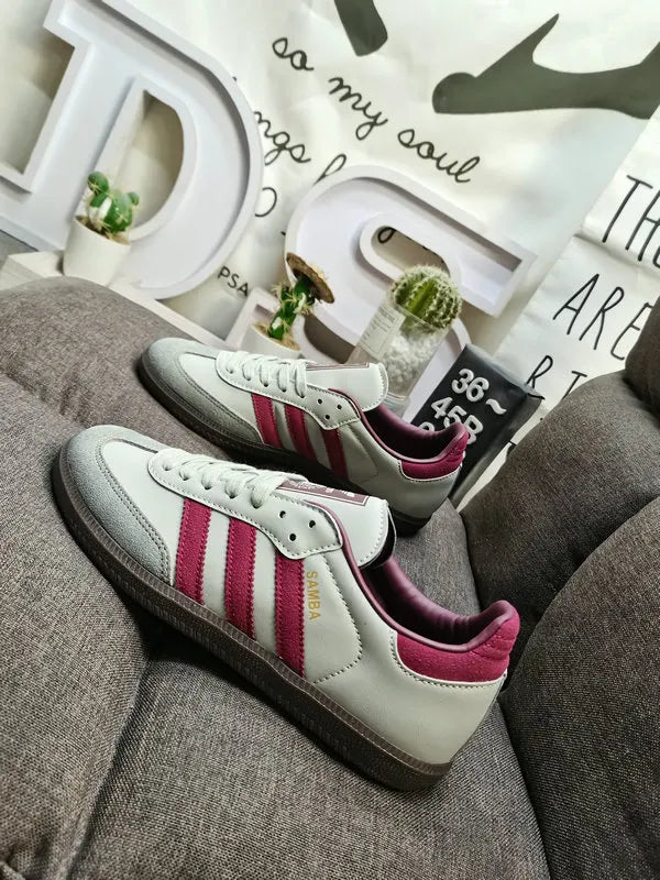 classic Adidas Samba Cream Maroon - Hình 5