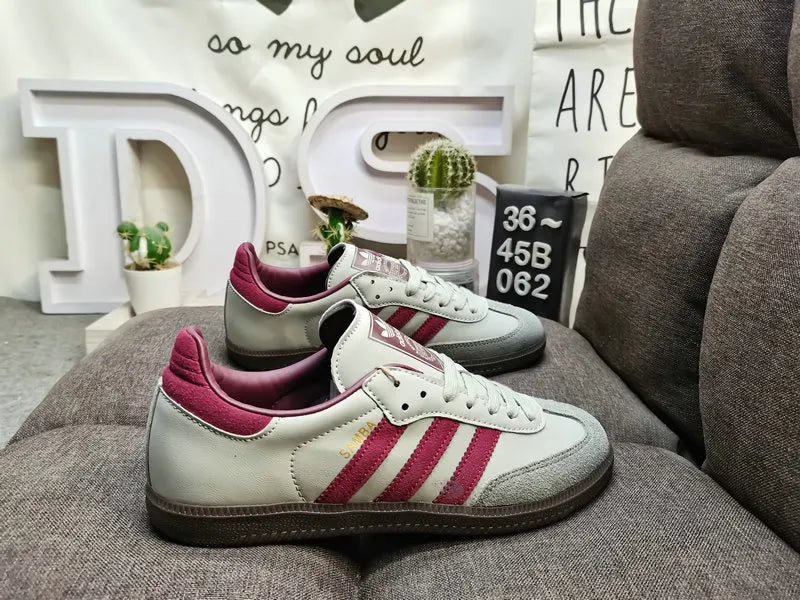 classic Adidas Samba Cream Maroon