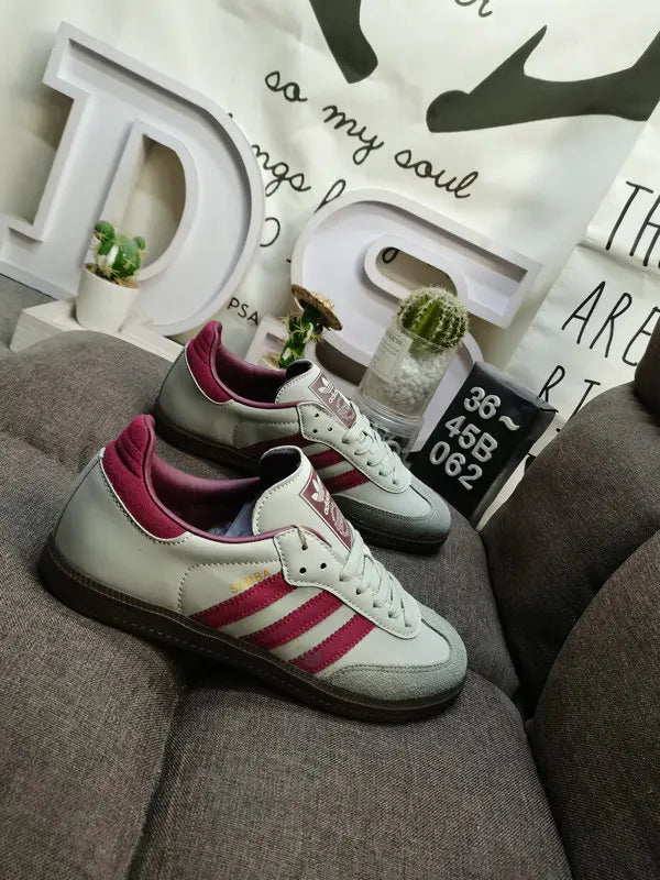 classic Adidas Samba Cream Maroon - Hình 3
