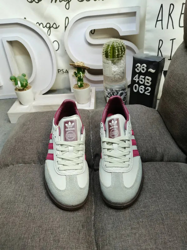 classic Adidas Samba Cream Maroon - Hình 2