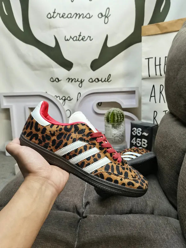 red Adidas Samba Leopard Print - Hình 6