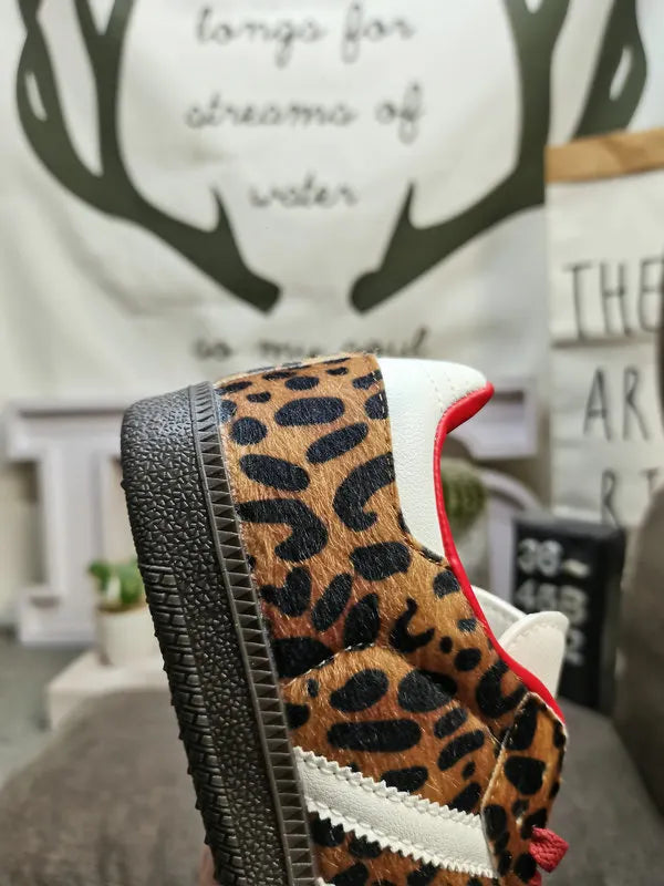 red Adidas Samba Leopard Print - Hình 8