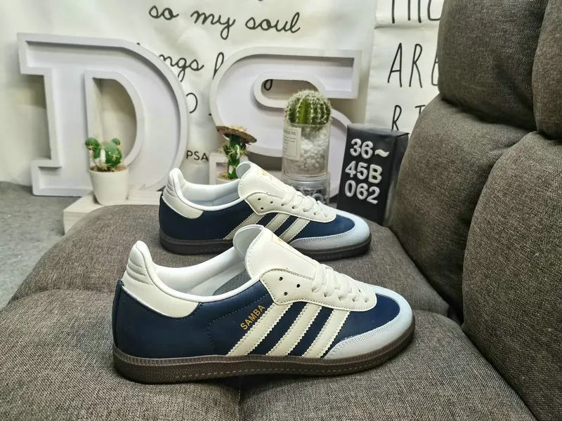 Adidas Samba Navy White Leather