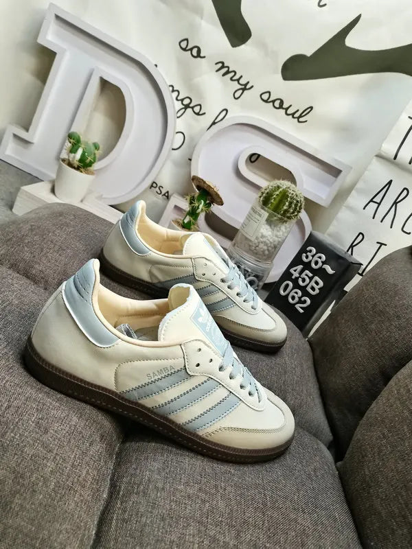 Adidas Samba Beige Blue - Hình 3