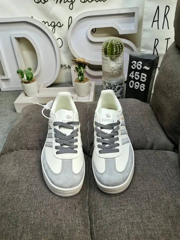 textured Adidas Samba Cream Grey - Hình 2