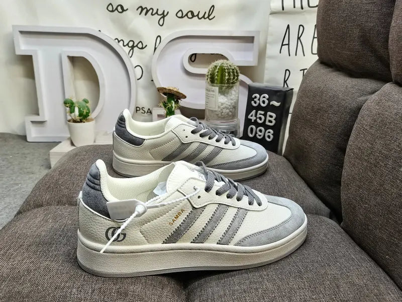 textured Adidas Samba Cream Grey