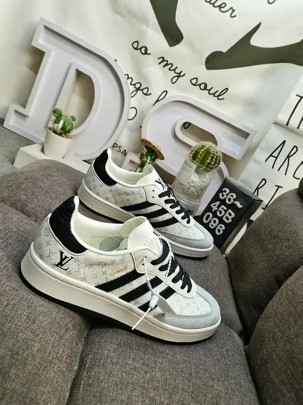 LV x Adidas Samba White - Hình 3