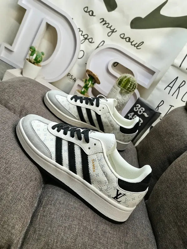 LV x Adidas Samba White - Hình 5