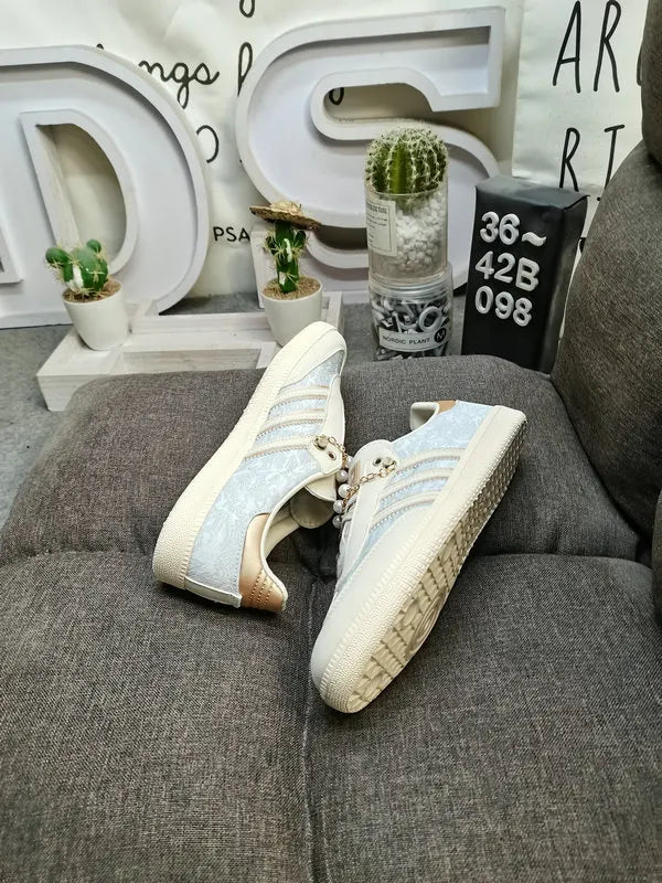 Adidas Samba Floral Grey Gold - Hình 6