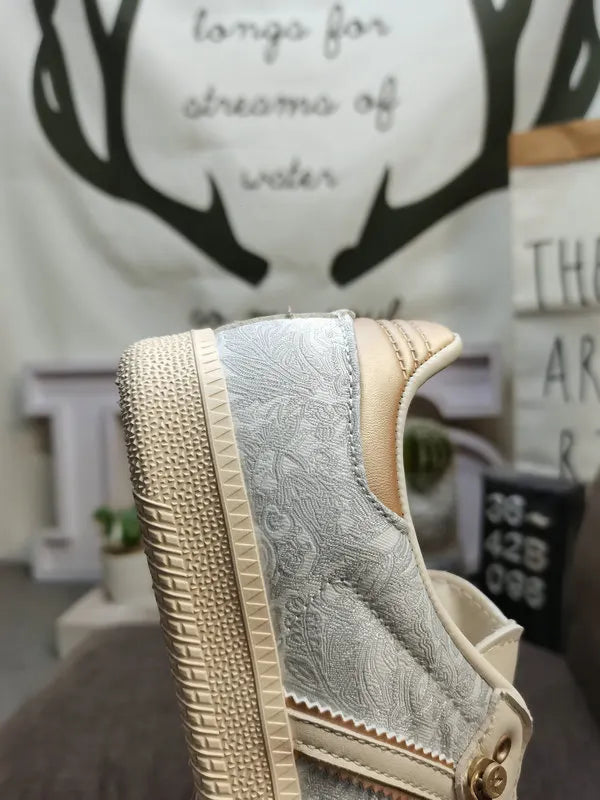 Adidas Samba Floral Grey Gold - Hình 9