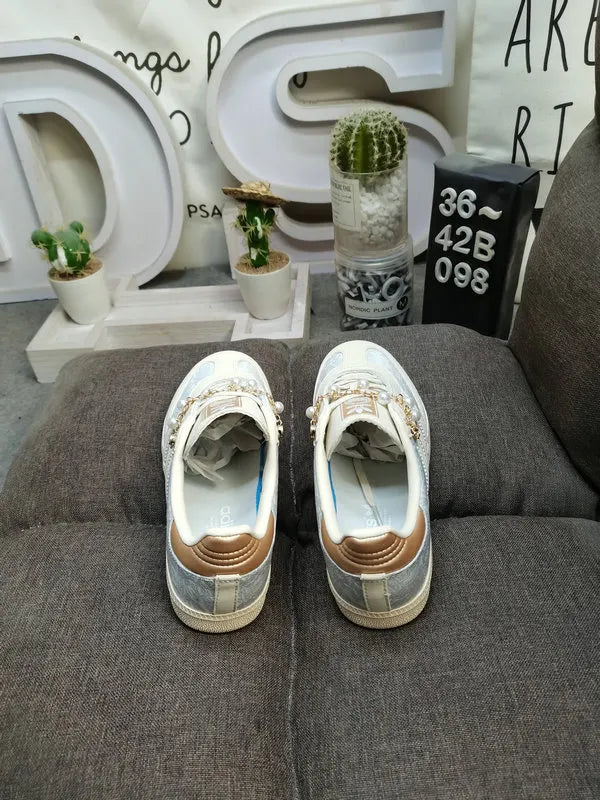 Adidas Samba Floral Grey Gold - Hình 4