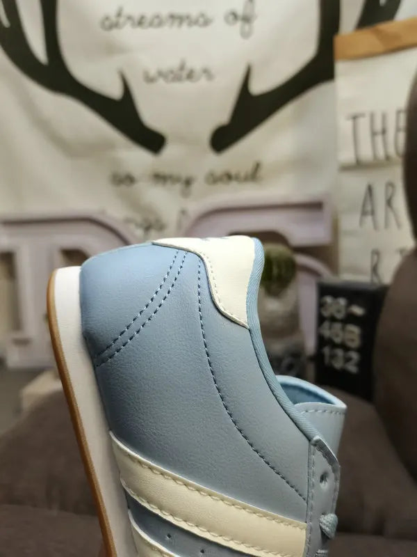 Adidas Blue Leather Trainer - Hình 8