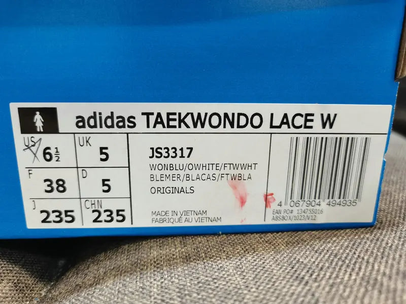 Adidas Blue Leather Trainer - Hình 9
