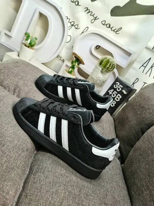 Adidas Superstar Black Fur - Hình 5