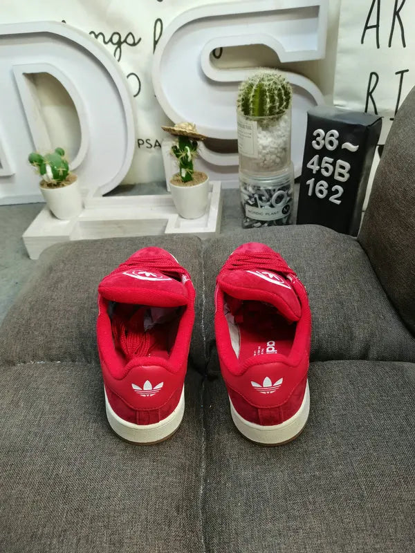 pink Adidas Campus Red Suede - Hình 4