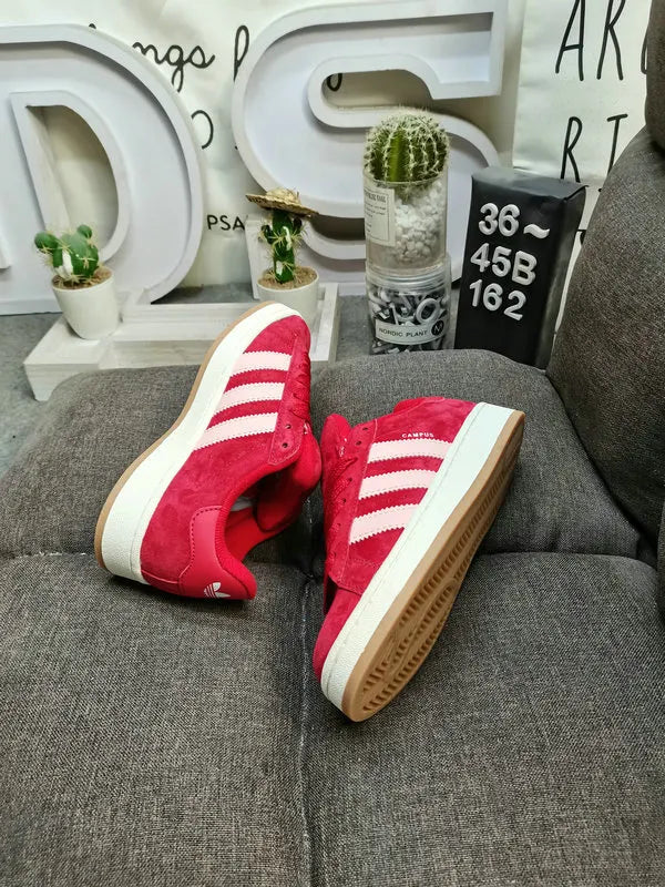 pink Adidas Campus Red Suede - Hình 6
