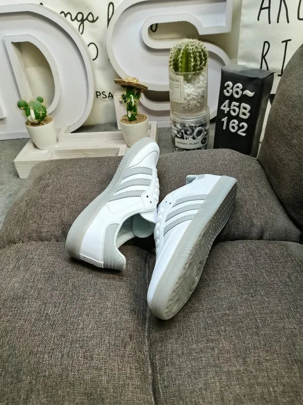 Adidas Samba White Silver - Hình 5