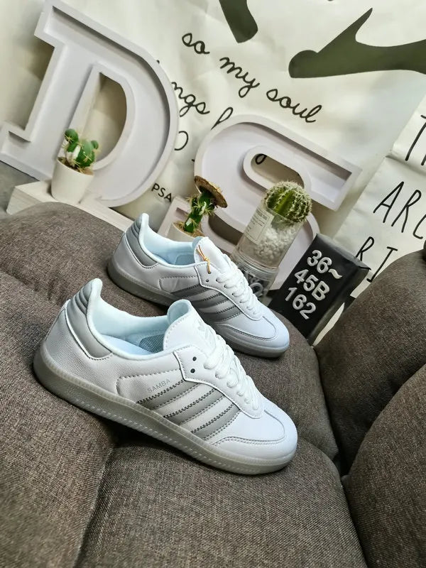 Adidas Samba White Silver - Hình 3