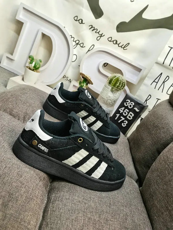 skateboarding Adidas Campus 00s Black White - Hình 3