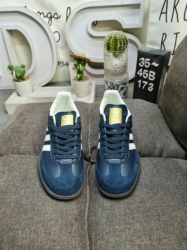 Adidas Samba Navy White classic leather - Hình 2