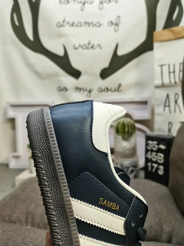 Adidas Samba Navy White classic leather - Hình 9