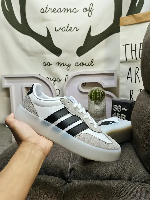 women Adidas Court Platform White Black - Hình 7