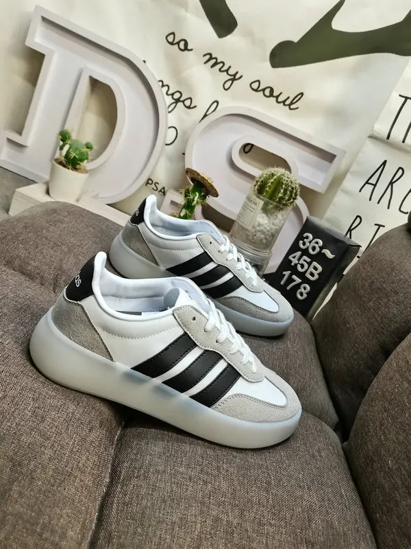 women Adidas Court Platform White Black - Hình 3
