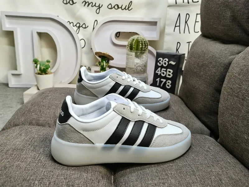 women Adidas Court Platform White Black